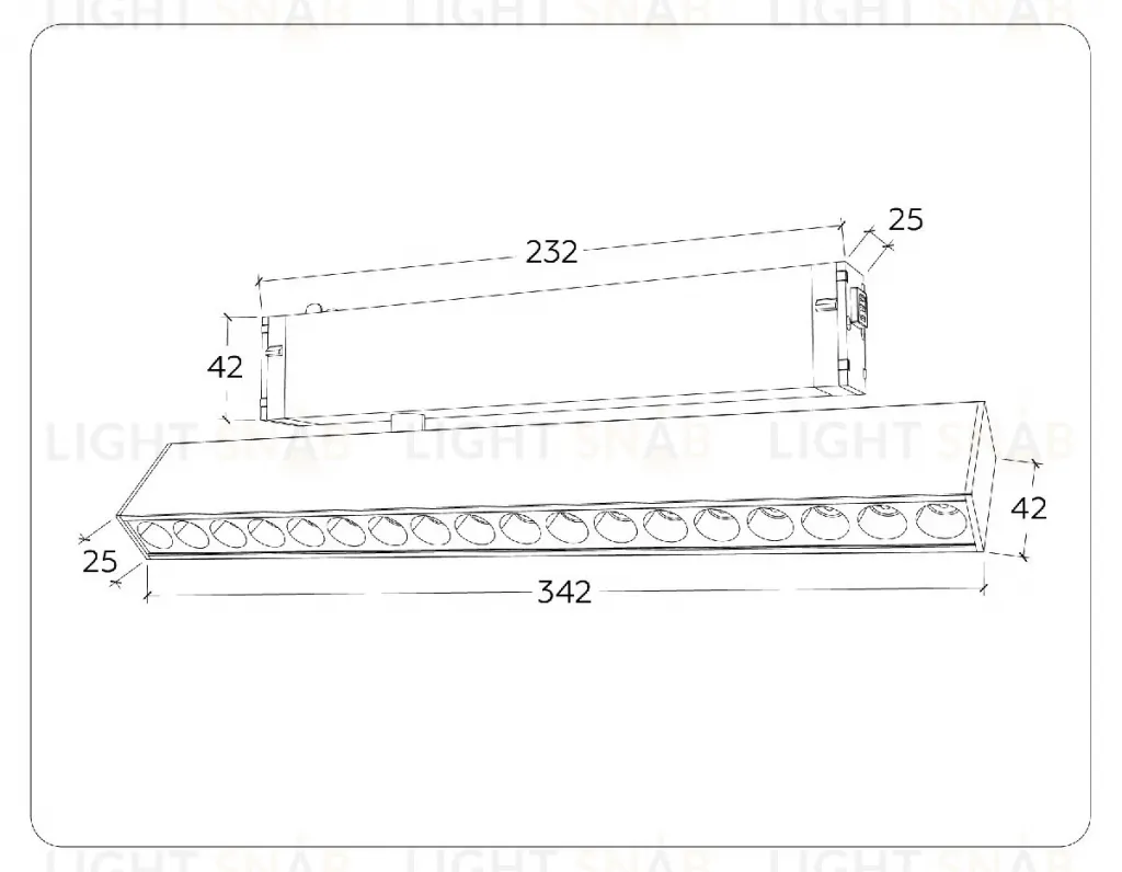 Трековый магнитный светильник Ambrella Light Magnetic 220V GL1351 GL1351