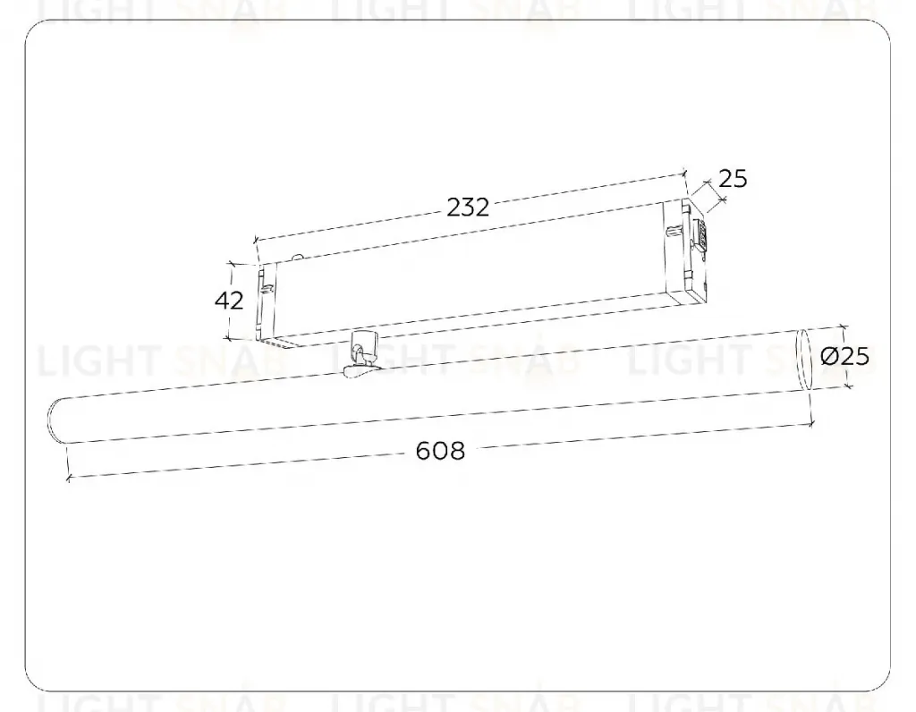 Трековый магнитный светильник Ambrella Light Magnetic 220V GL1361 GL1361