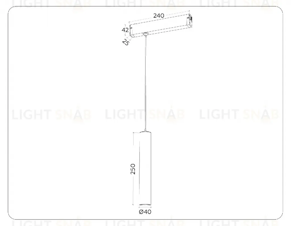 Трековый магнитный светильник Ambrella Light Magnetic 220V GL1431 GL1431