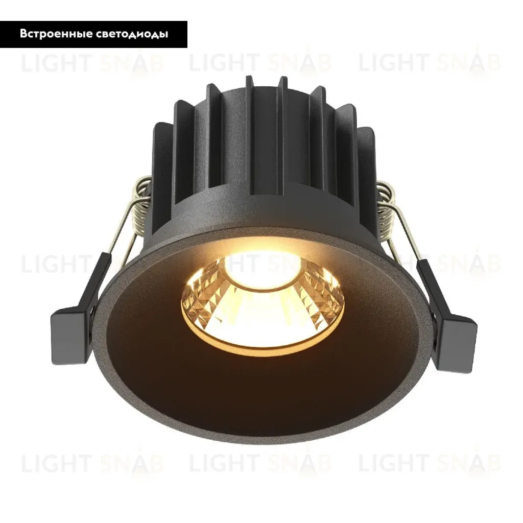Встраиваемый светильник Maytoni Round DL058-12W2.7K-B DL058-12W2.7K-B