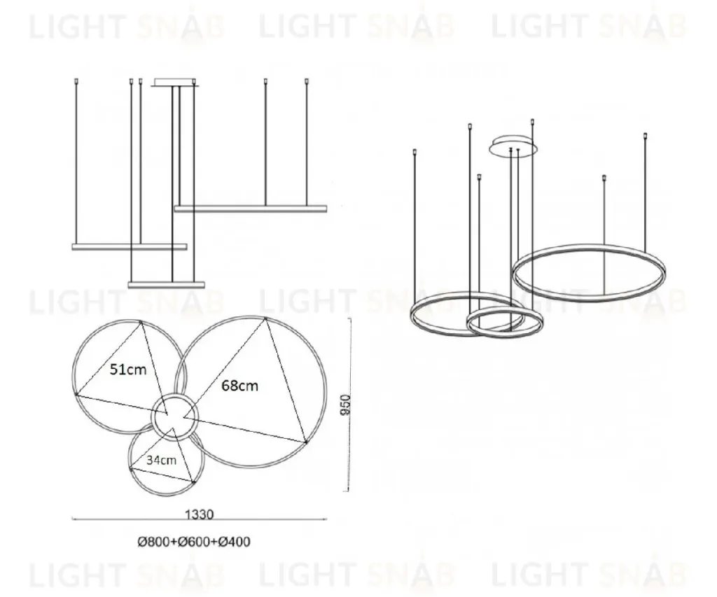 Подвесная люстра Kink Light Лаура 08246,12PA 08246,12PA