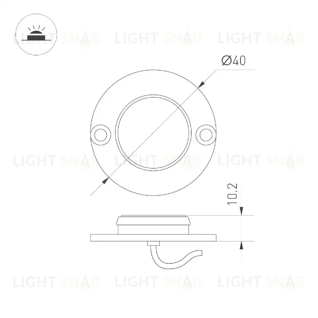 Подсветка для лестниц Arlight ART-DECK-LAMP-R40-1W Warm2700 051799 051799