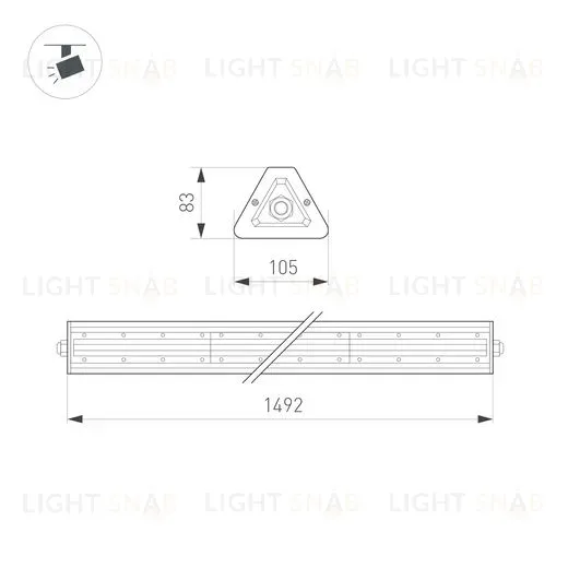 Линейный светильник Arlight SP-LAGERN-L1500-250W Day5000 052428 052428