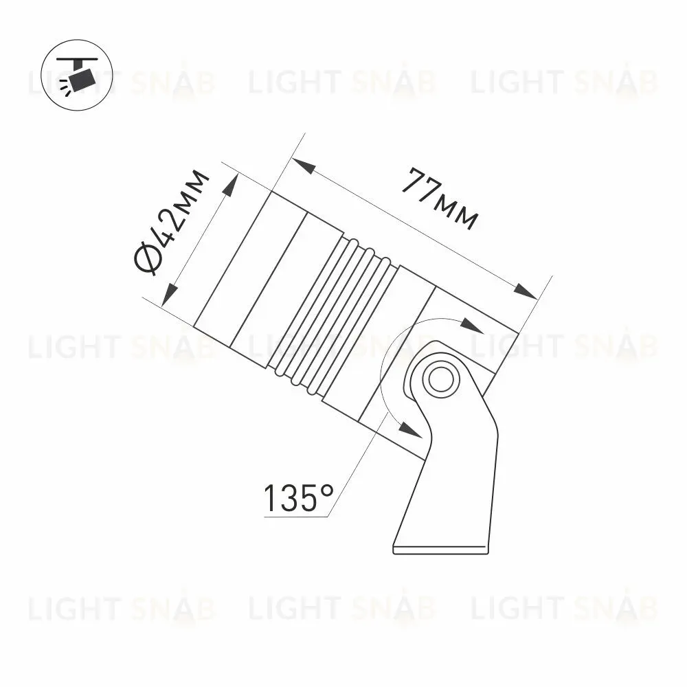 Прожектор Arlight ALT-RAY-R42-5W Warm2700 051800 051800