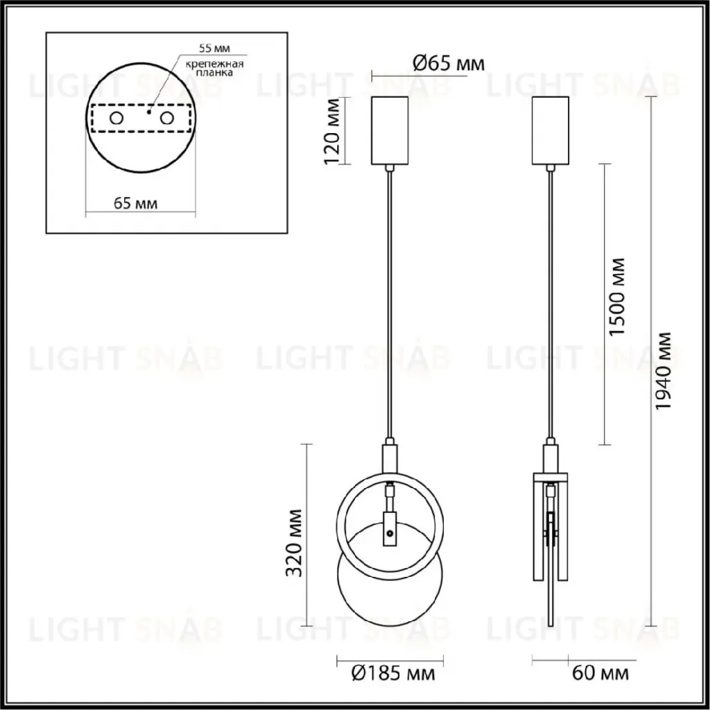 Подвесной светильник Odeon Light Mercury Hightech 5422/17L 5422/17L