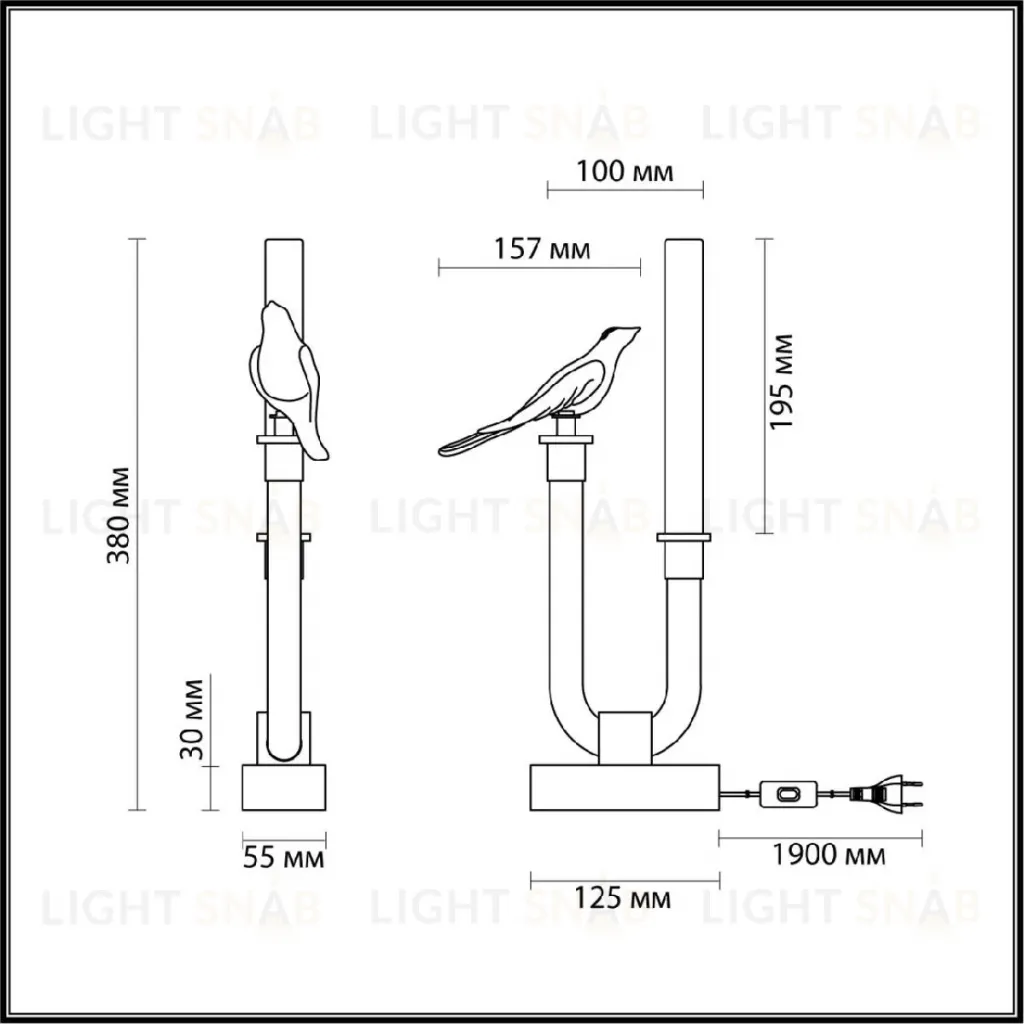 Настольная лампа Odeon Light Lark L-vision 5431/2TL 5431/2TL