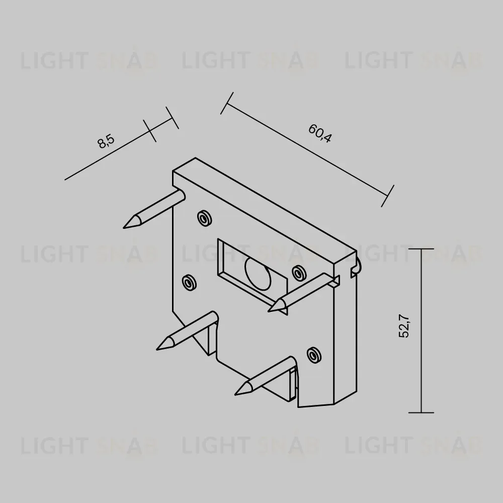 Торцевая заглушка Maytoni Exility TRA034D-EC-422W TRA034D-EC-422W