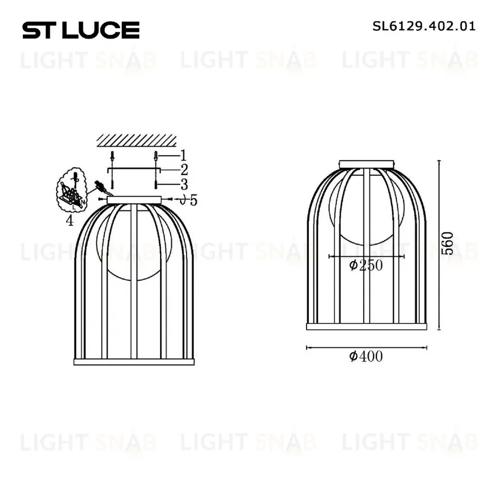 Потолочный светильник ST Luce Nordic SL6129.402.01 SL6129.402.01