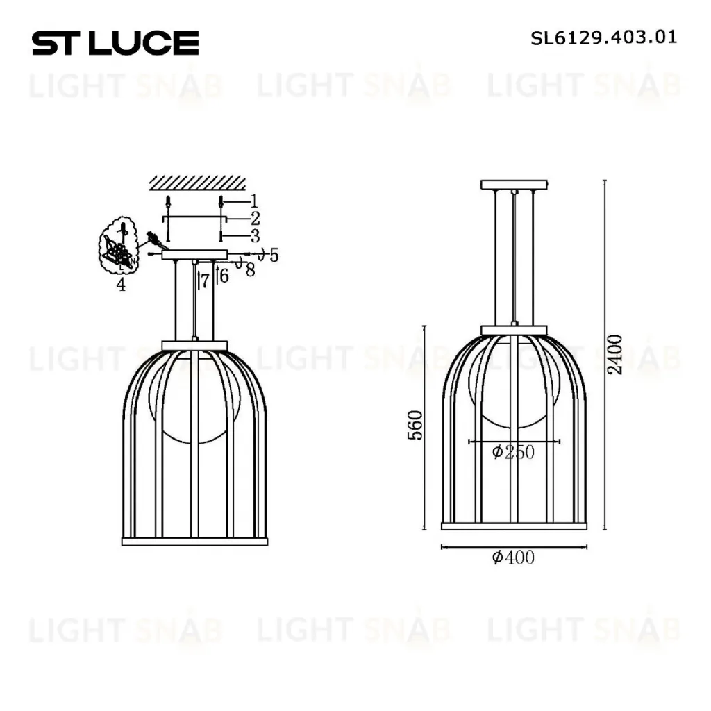 Подвесной светильник ST Luce Nordic SL6129.403.01 SL6129.403.01