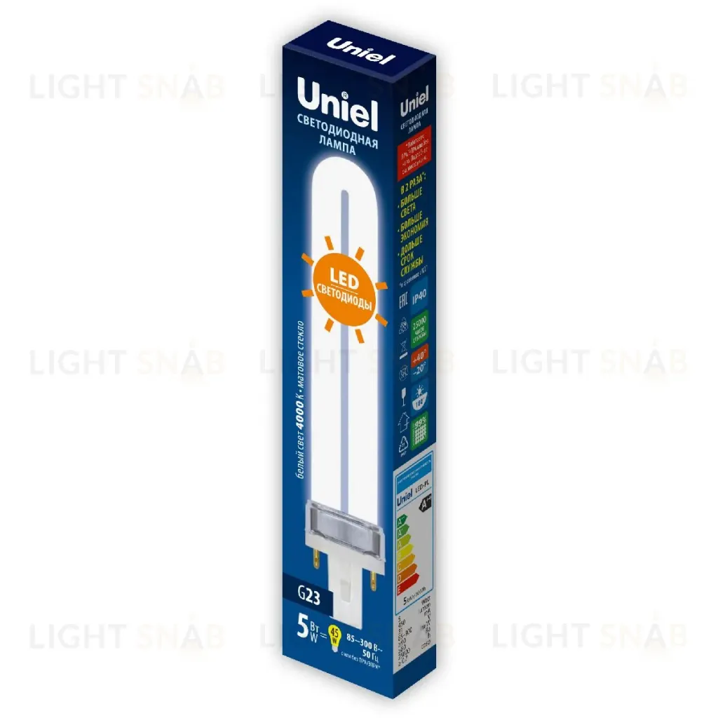 Лампа светодиодная Uniel LED-PL-5W/4000K/G23/FR PLZ03WH UL-00005661 LED-PL-5W/4000K/G23/FR PLZ03WH