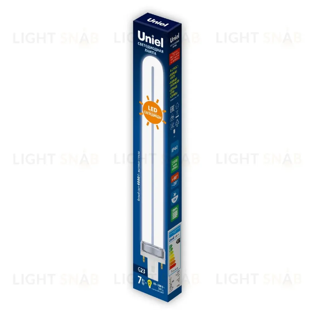 Лампа светодиодная Uniel LED-PL-7W/4000K/G23/FR PLZ03WH UL-00005662 LED-PL-7W/4000K/G23/FR PLZ03WH