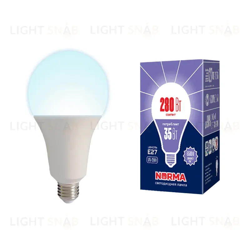 Лампа светодиодная Volpe Norma LED-A95-35W/6500K/E27/FR/NR картон UL-00005609 LED-A95-35W/6500K/E27/FR/NR картон