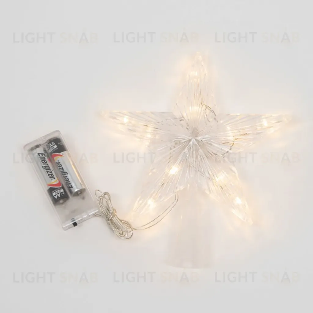 Украшение звезда Uniel ULD-H1515-010/STB/2AA WARM WHITE STAR-2 UL-00005761 ULD-H1515-010/STB/2AA WARM WHITE STAR-2