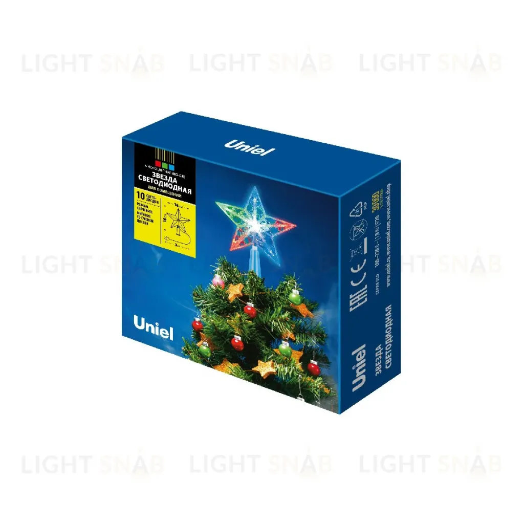 Украшение звезда Uniel ULD-H1516-010/DTA MULTI STAR UL-00005491 ULD-H1516-010/DTA MULTI STAR