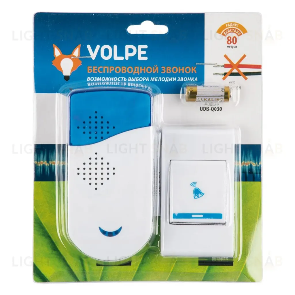 Беспроводной звонок Volpe UDB-Q030 W-R1T1-32S-100M-WH UL-00010592 UDB-Q030 W-R1T1-32S-100M-WH