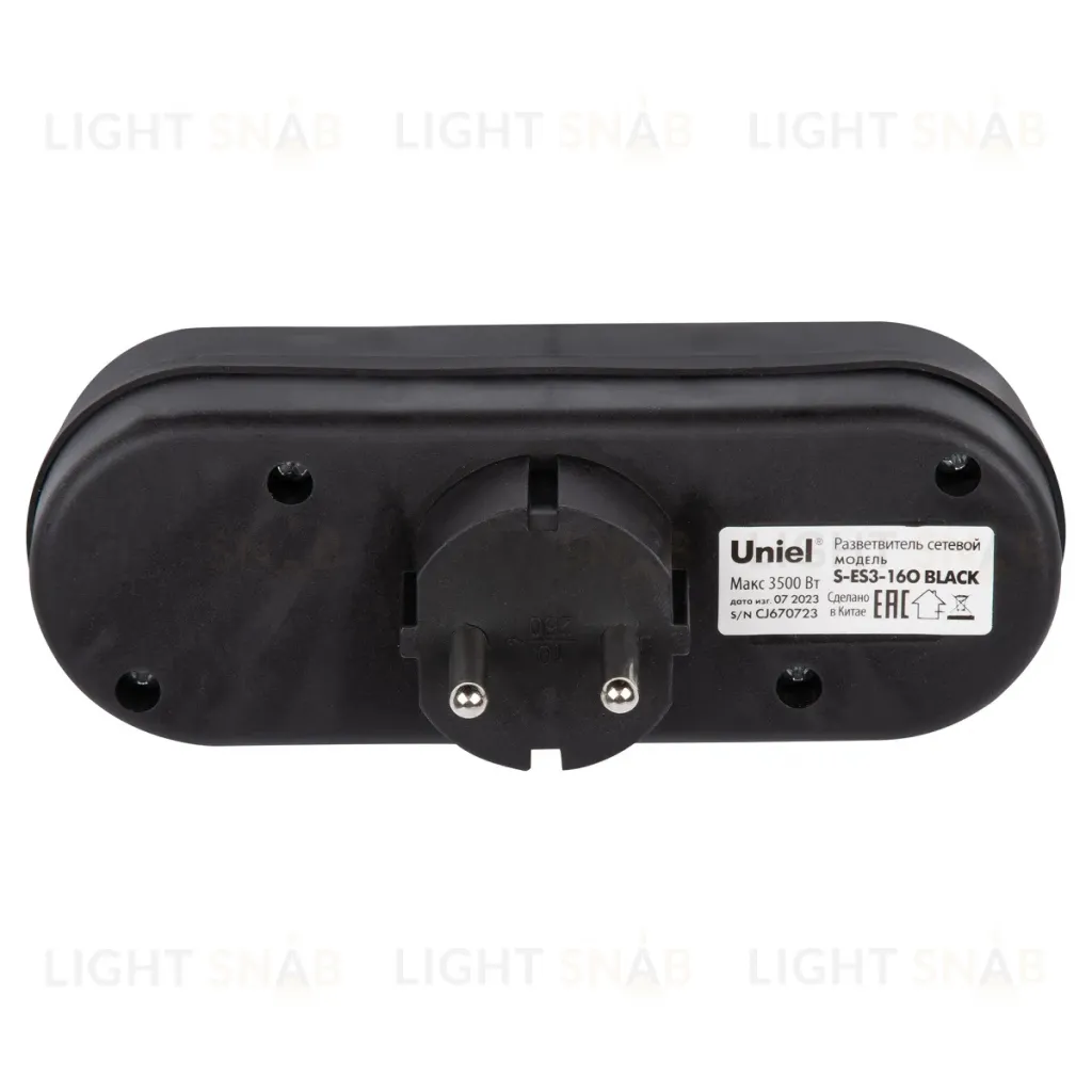 Сетевой разветвитель Uniel S-ES3-16O BLACK UL-00011232 S-ES3-16O BLACK