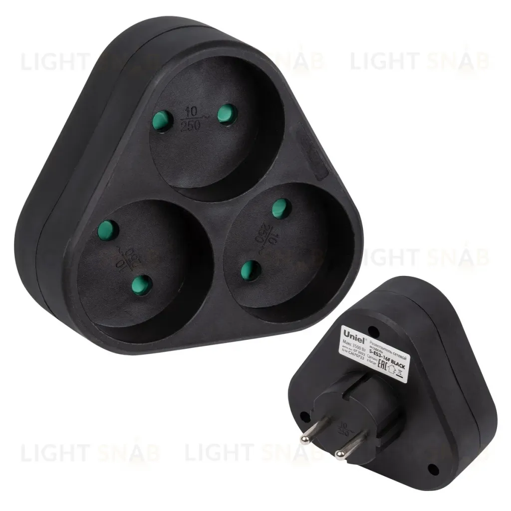 Сетевой разветвитель Uniel S-ES3-16F BLACK UL-00011238 S-ES3-16F BLACK