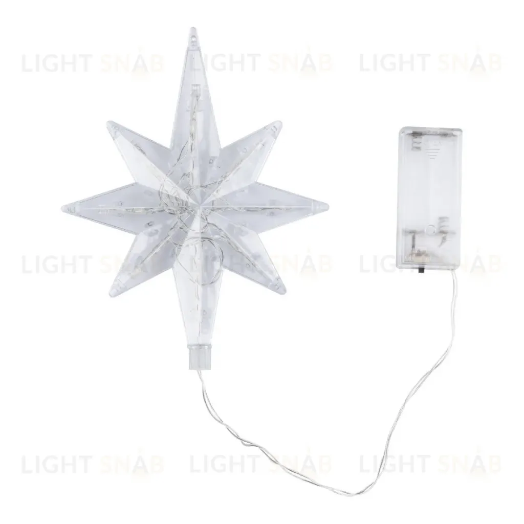 Украшение звезда Uniel ULD-H1525-009/STB/2AA WARM WHITE STAR-5 UL-00010943 ULD-H1525-009/STB/2AA WARM WHITE STAR-5