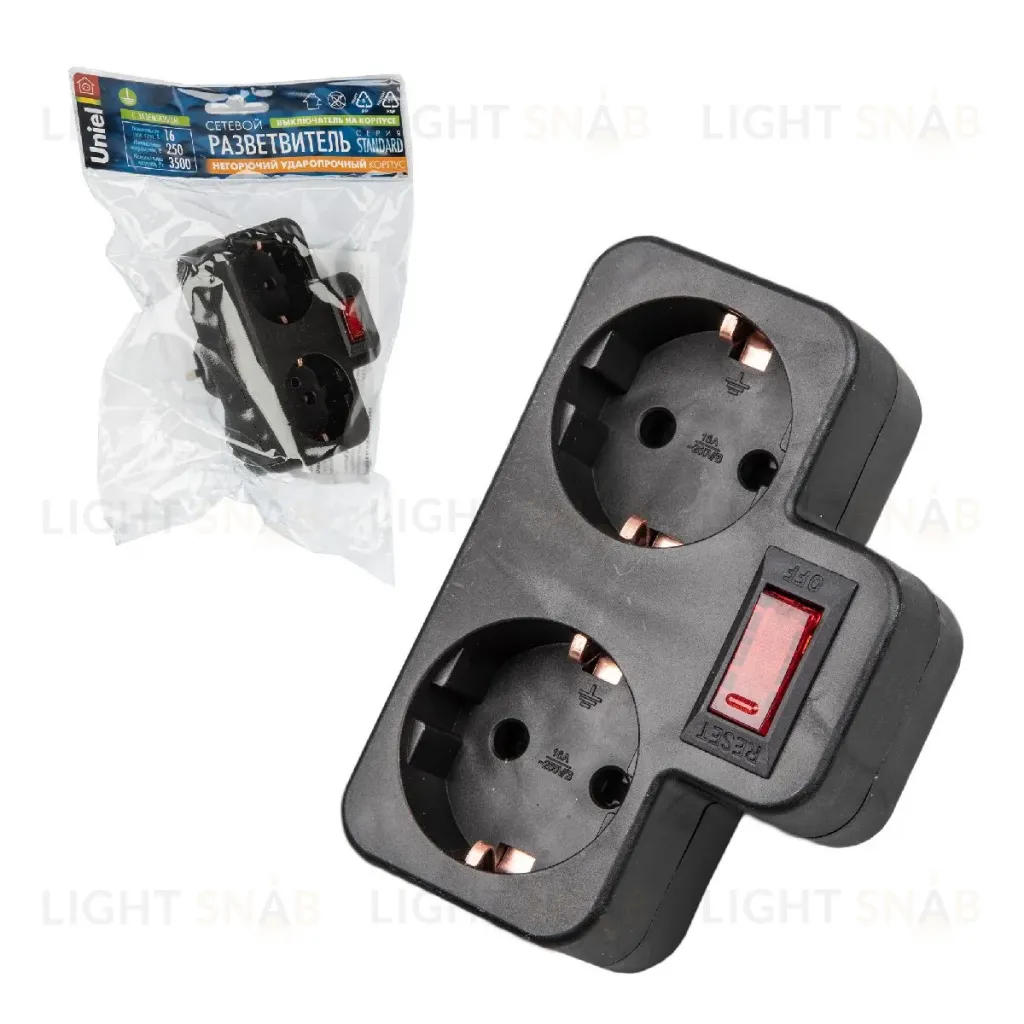 Сетевой разветвитель Uniel S-GES2-16PB BLACK UL-00011244 S-GES2-16PB BLACK