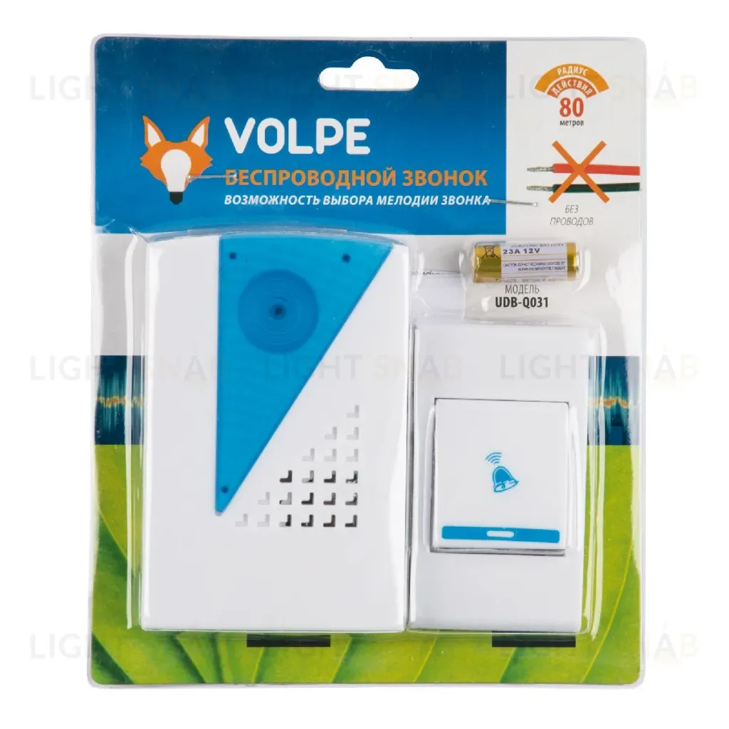 Беспроводной звонок Volpe UDB-Q031 W-R1T1-32S-100M-WH UL-00010593 UDB-Q031 W-R1T1-32S-100M-WH