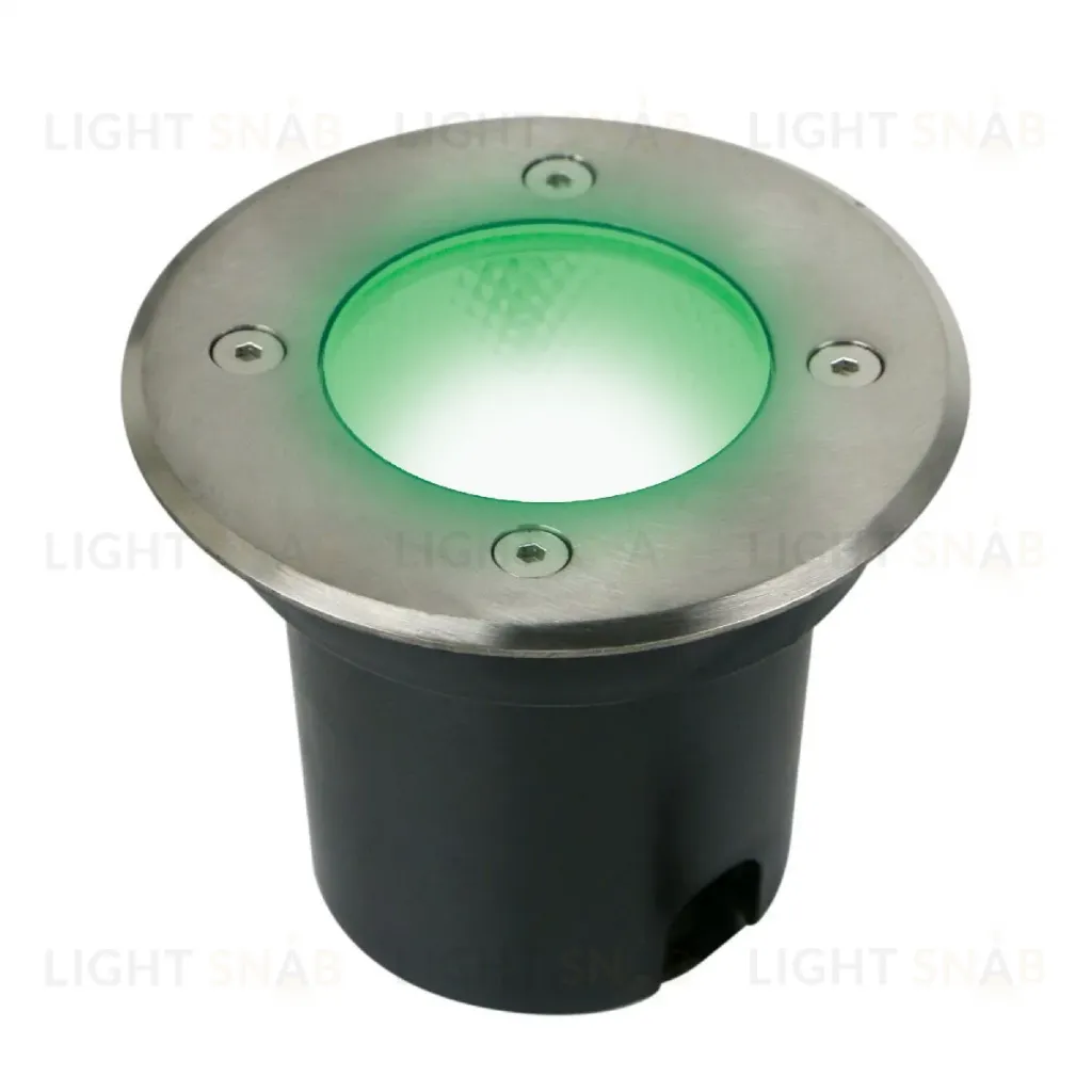 Грунтовый светильник Uniel ULU-B14A-6W/GREEN IP67 GREY UL-00012392 ULU-B14A-6W/GREEN IP67 GREY