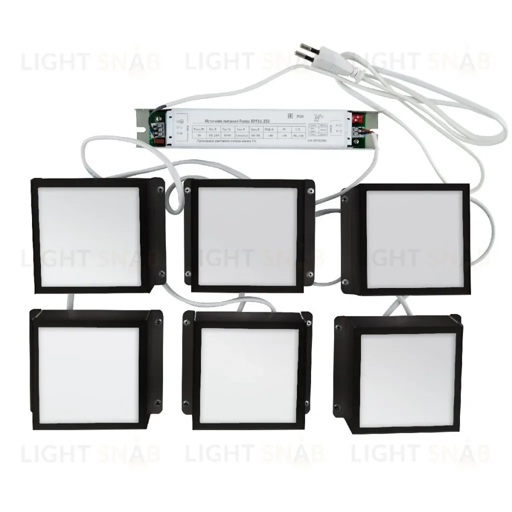 Встраиваемый светильник Uniel ULP-1010 42W/4000К IP40 GRILYATO OPAL BLACK KIT06 UL-00012447 ULP-1010 42W/4000К IP40 GRILYATO OPAL BLACK KIT06