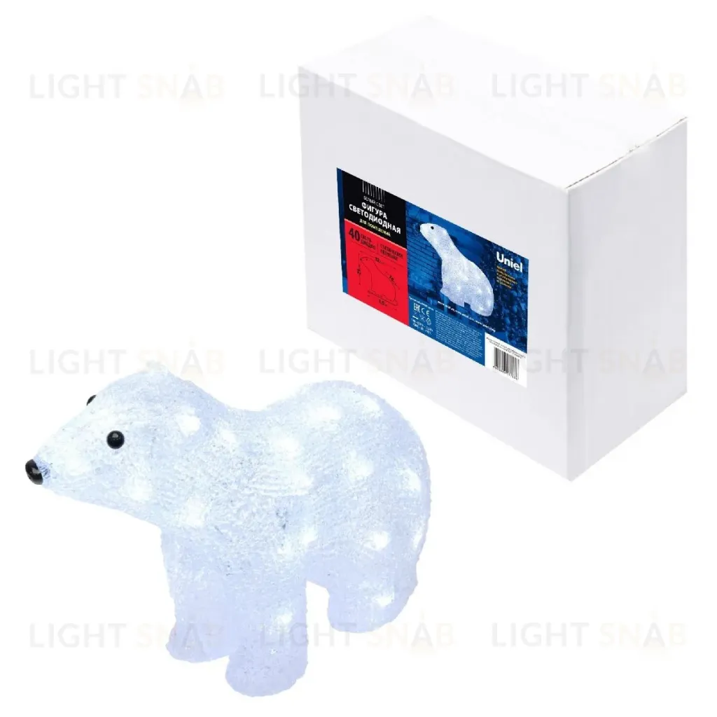 Фигура белый медведь Uniel ULD-M3125-040/STA WHITE IP20 WHITE BEAR-4 11037 ULD-M3125-040/STA WHITE IP20 WHITE BEAR-4