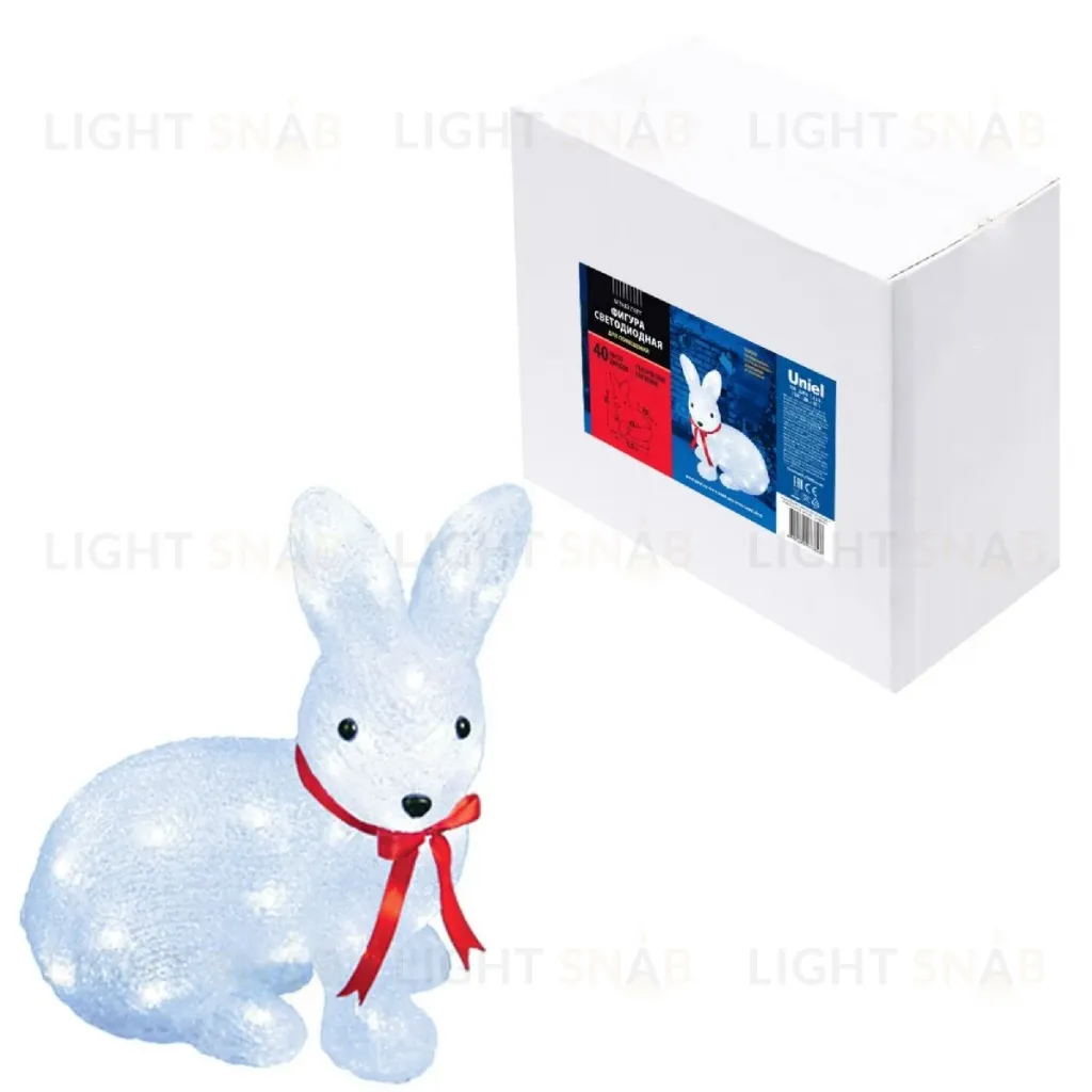 Фигура снеговик Uniel ULD-M2732-040/STA WHITE IP20 RABBIT-1 11032 ULD-M2732-040/STA WHITE IP20 RABBIT-1
