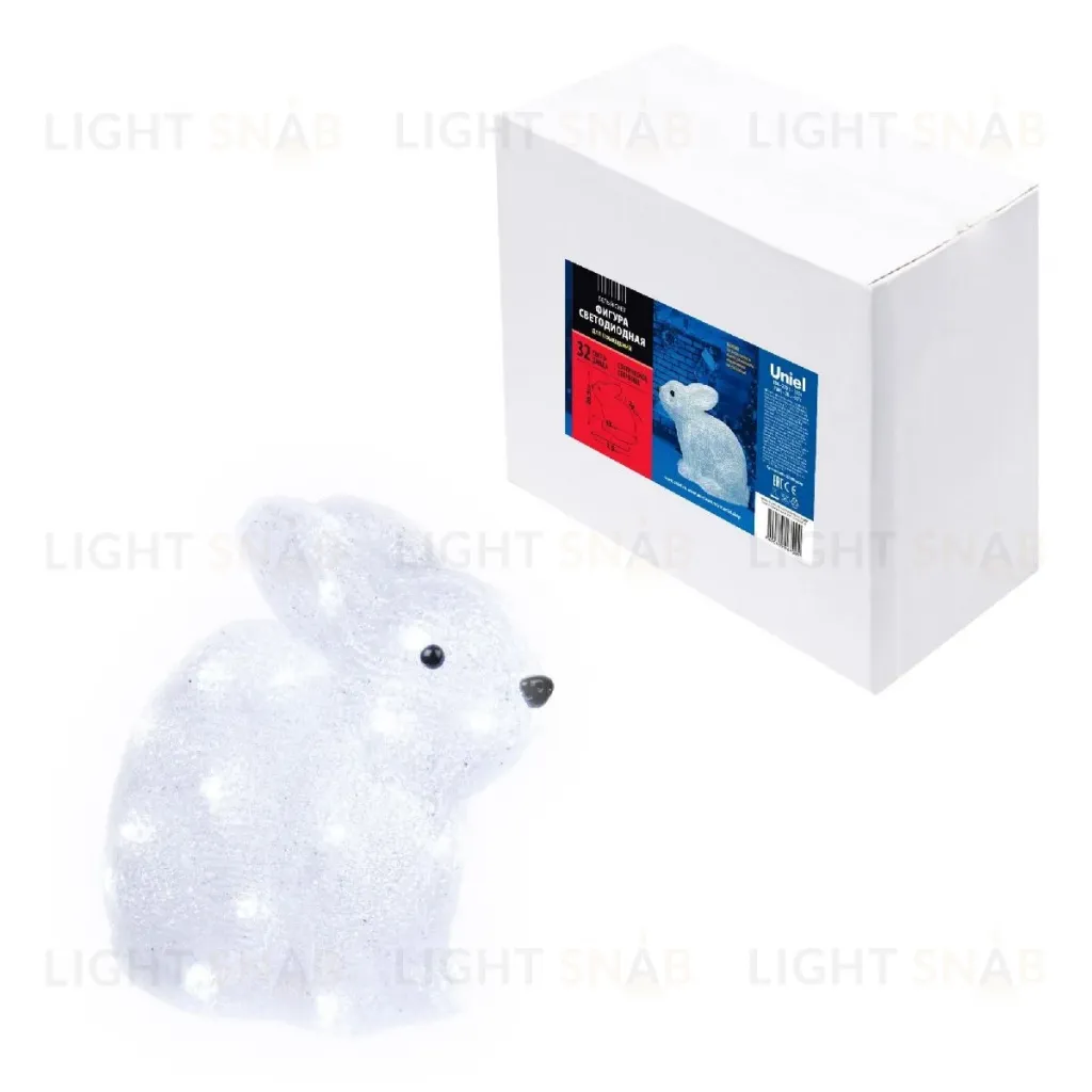 Фигура кролик Uniel ULD-M2724-032/STA WHITE IP20 RABBIT 09561 ULD-M2724-032/STA WHITE IP20 RABBIT