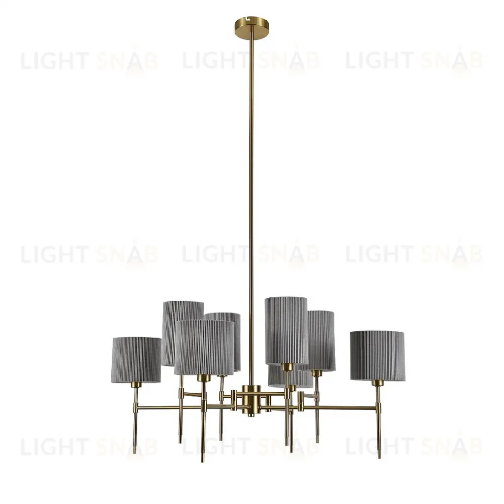 Люстра на штанге Indigo Plisse 13033/8R Brass V000537 V000537