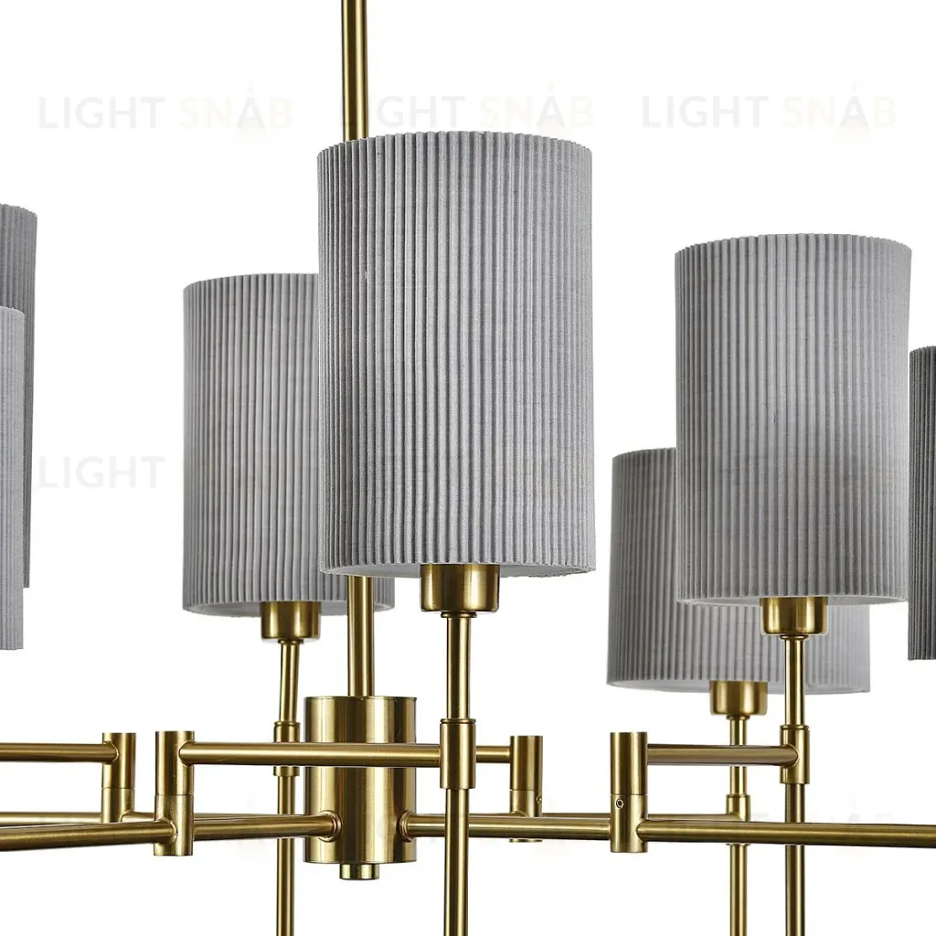 Люстра на штанге Indigo Plisse 13033/8R Brass V000537 V000537