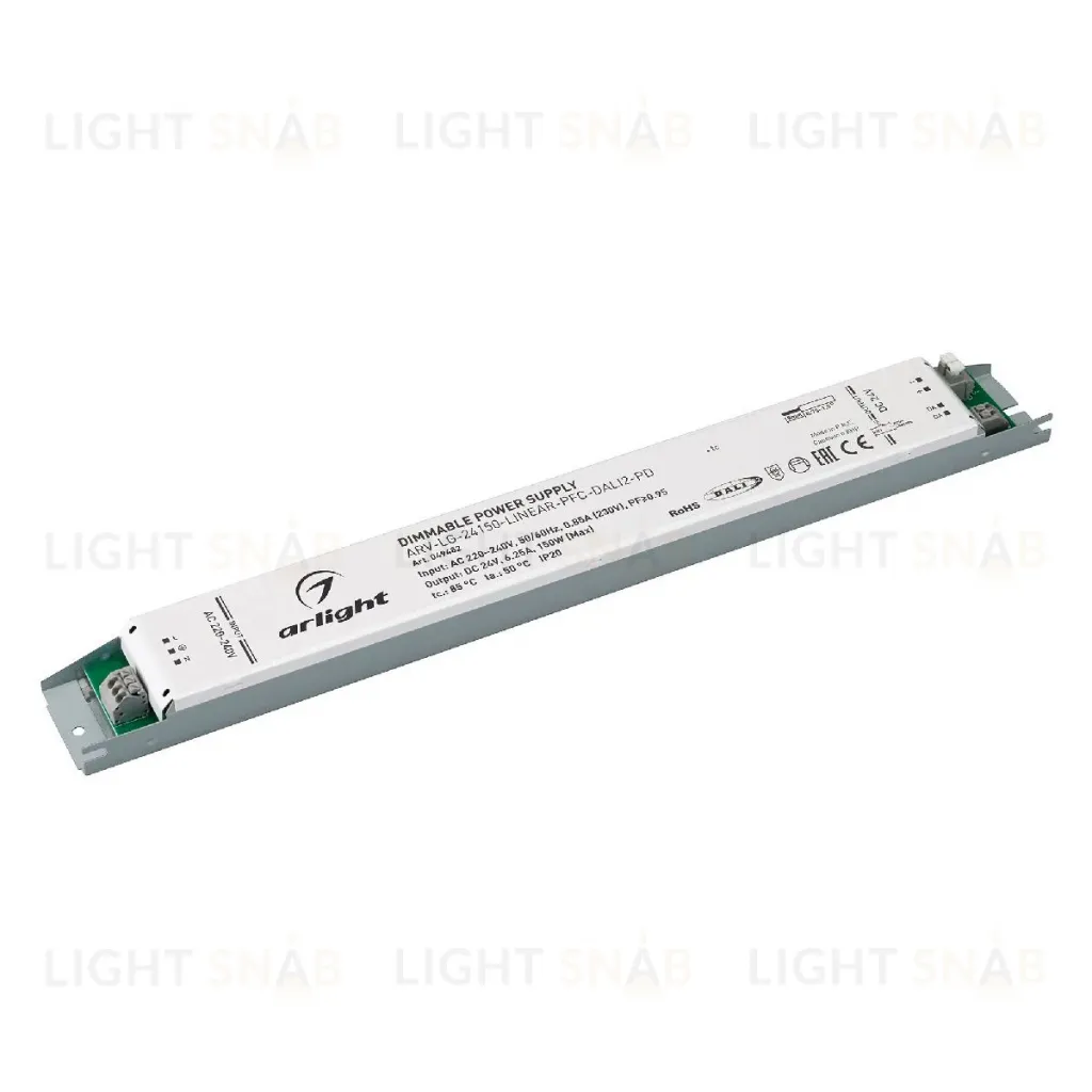 Блок питания Arlight ARV-LG-24150-LINEAR-PFC-DALI2-PD (24V, 6.25A, 150W) 049482 049482