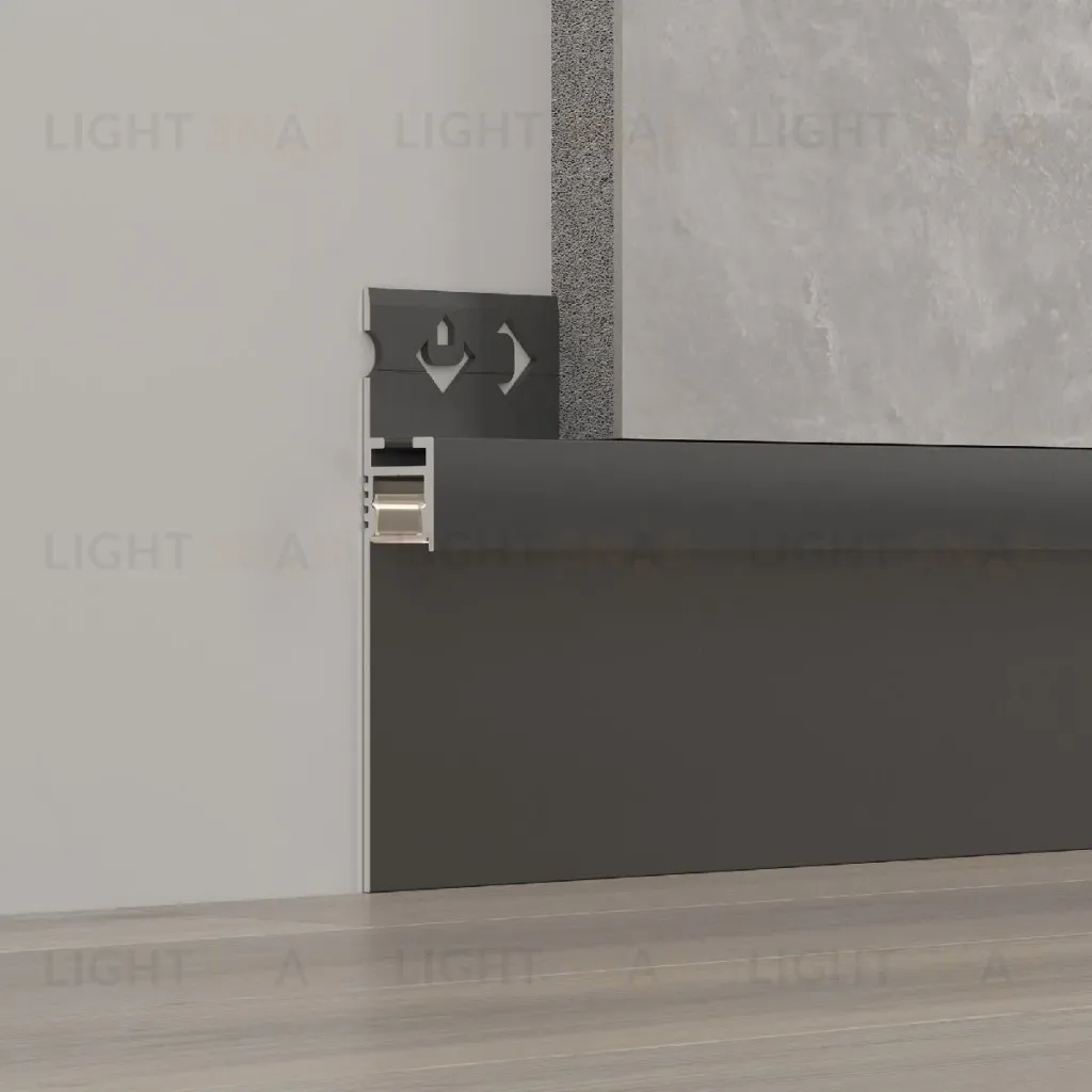 Алюминиевый профиль Arlight ARH-PLINTUS-50-FANTOM-3000 BLACK 052699 052699