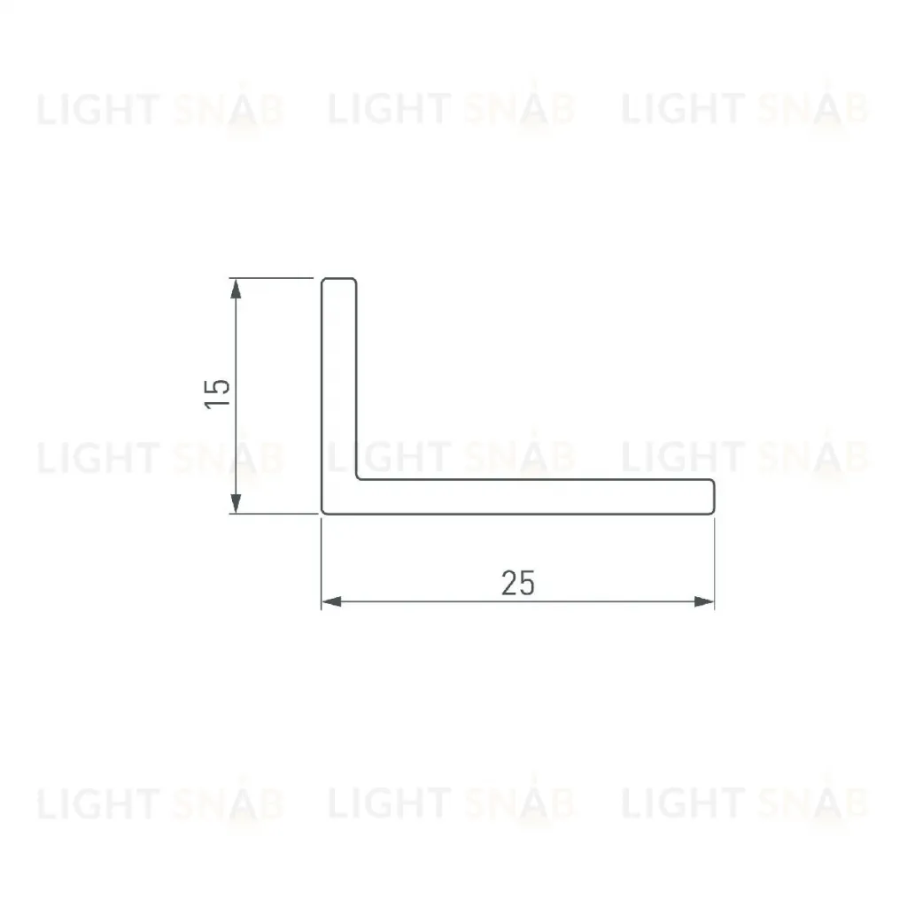 Уголок Arlight ARH-W25х15х2-2000 ANOD 053358 053358