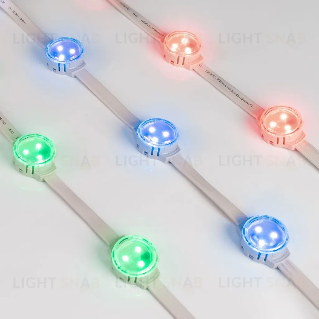 Модуль управляемый Arlight SOLEX-SPI-3535-3-12V RGB 120deg (D30x16mm, 0.75W, IP67) 029240 029240