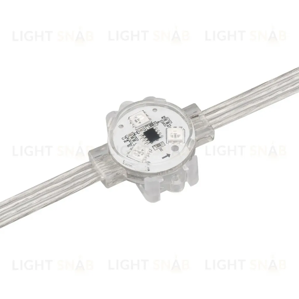 Модуль управляемый Arlight VISOR-SPI-5060-3-12V RGB 120deg (D30x16mm, 0.75W, IP68) 029377 029377
