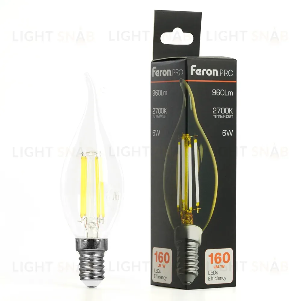 Лампа светодиодная Feron LB-1216 E14 6W 2700K 51262 51262