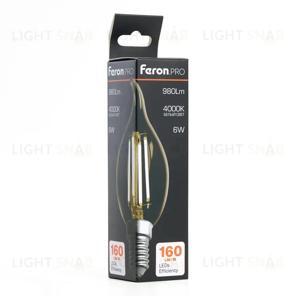 Лампа светодиодная Feron LB-1216 E14 6W 4000K 51263 51263