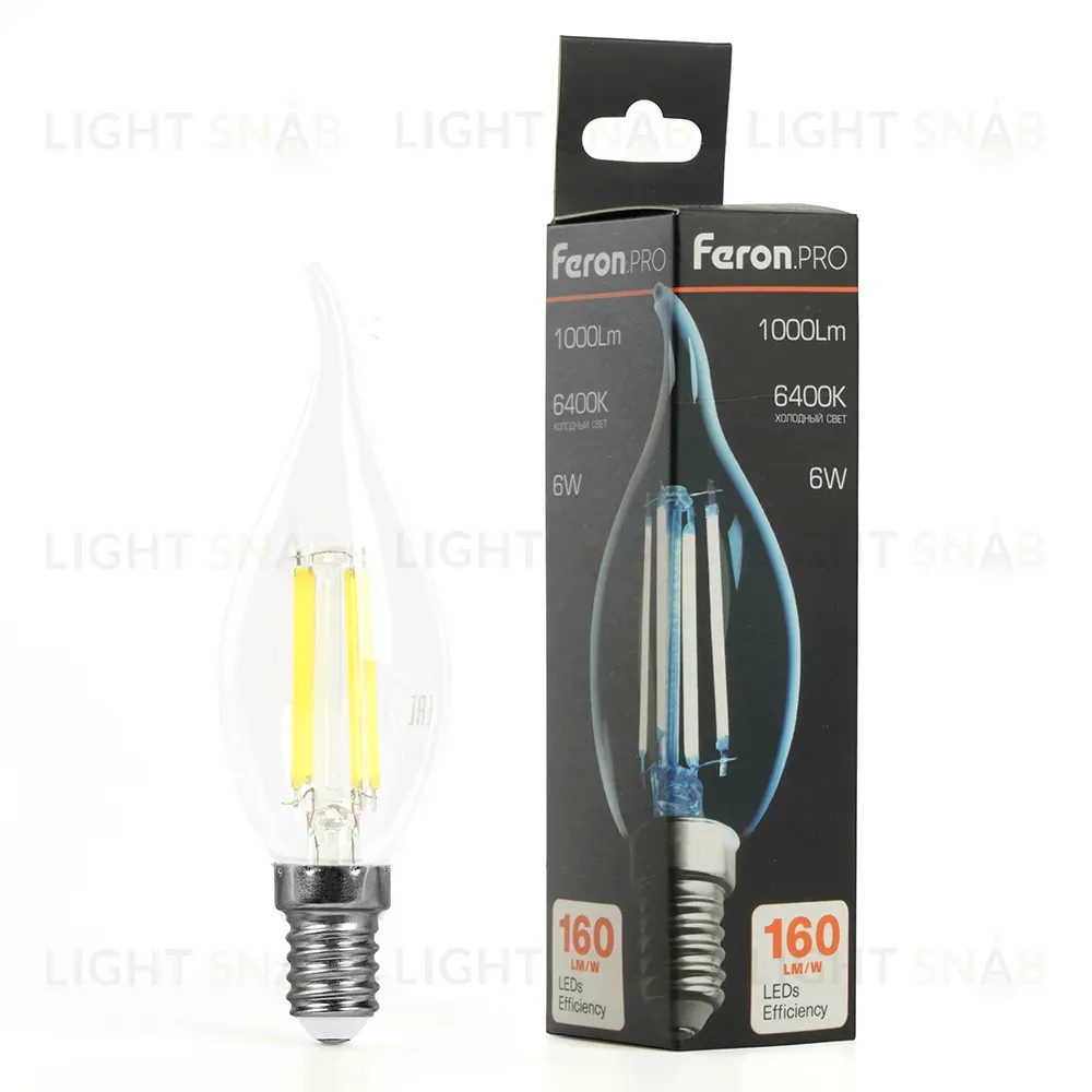 Лампа светодиодная Feron LB-1216 E14 6W 6400K 51264 51264