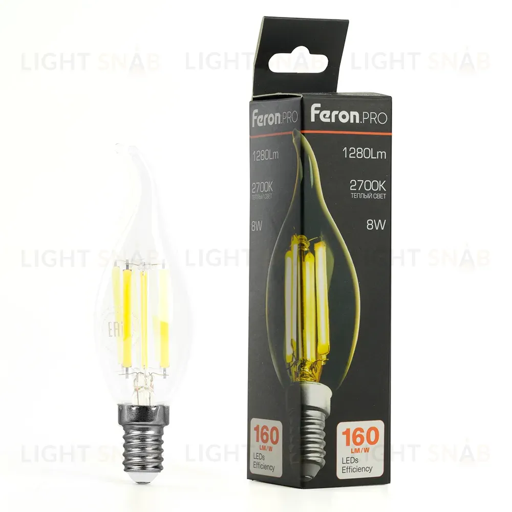 Лампа светодиодная Feron LB-1218 E14 8W 2700K 51265 51265