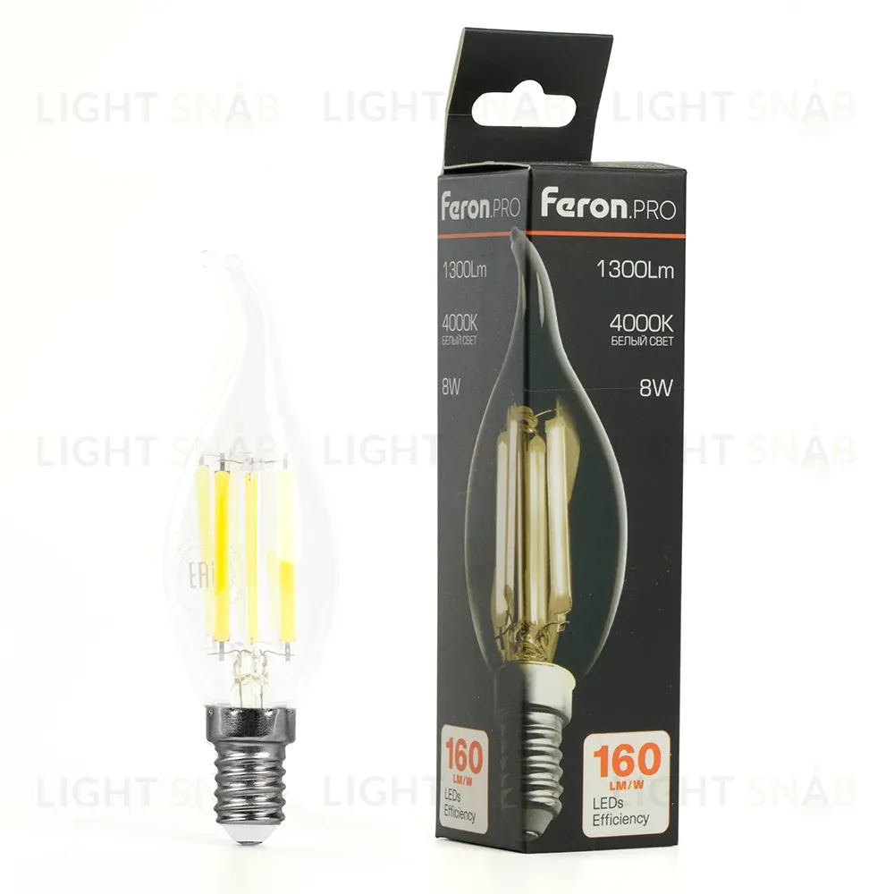 Лампа светодиодная Feron LB-1218 E14 8W 4000K 51266 51266