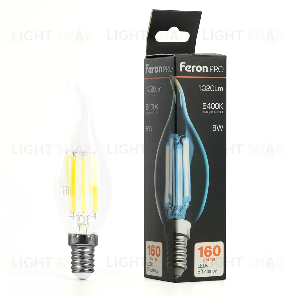 Лампа светодиодная Feron LB-1218 E14 8W 6400K 51267 51267