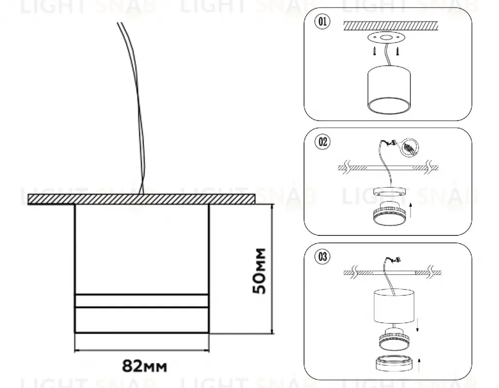Накладной светильник Ambrella Light Techno Spot GX Standard tech TN52359 TN52359