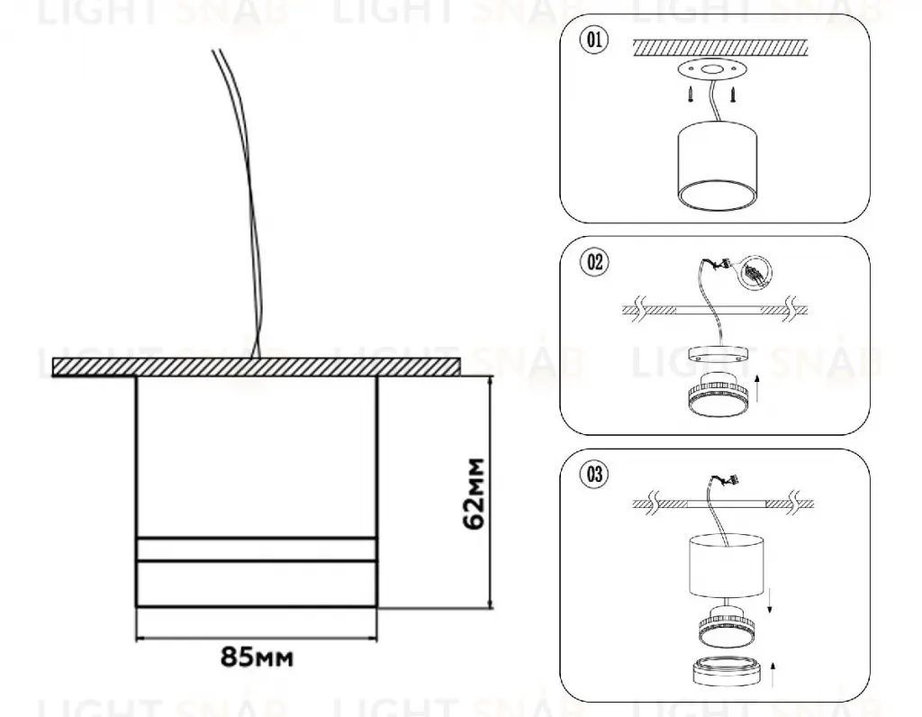 Накладной светильник Ambrella Light Techno Spot GX Standard tech TN5245 TN5245
