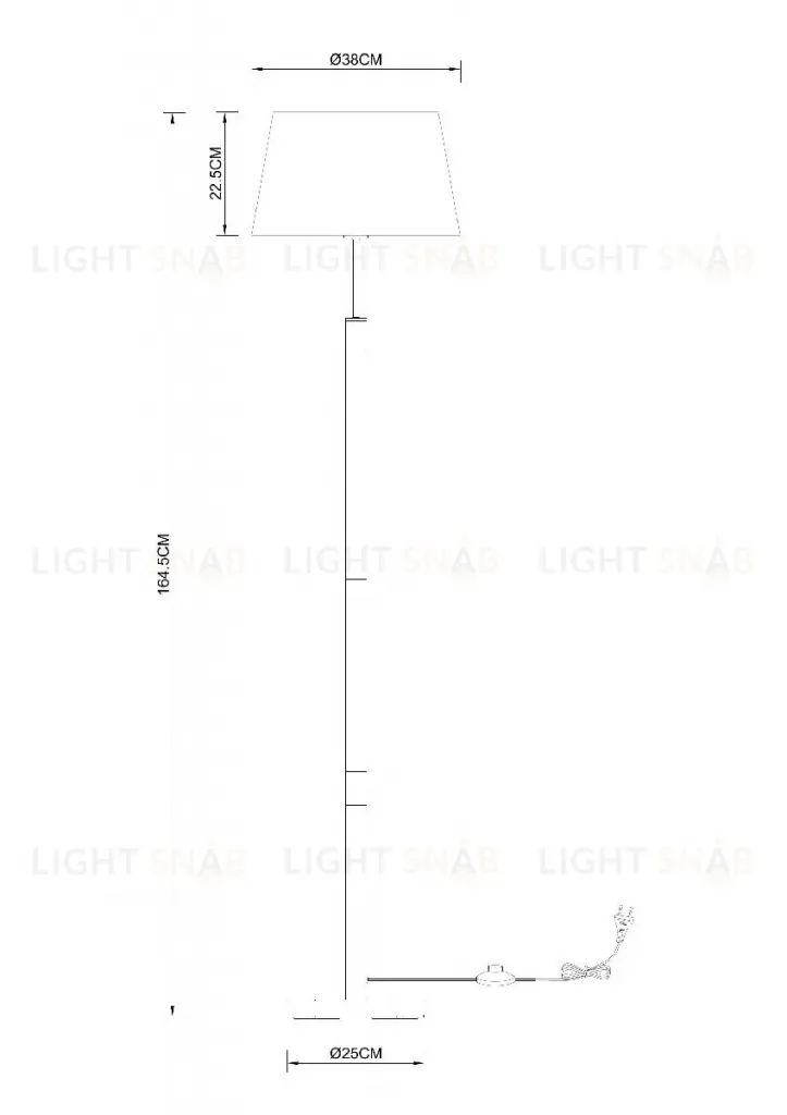 Торшер Arte Lamp Robert A5066PN-1BK A5066PN-1BK