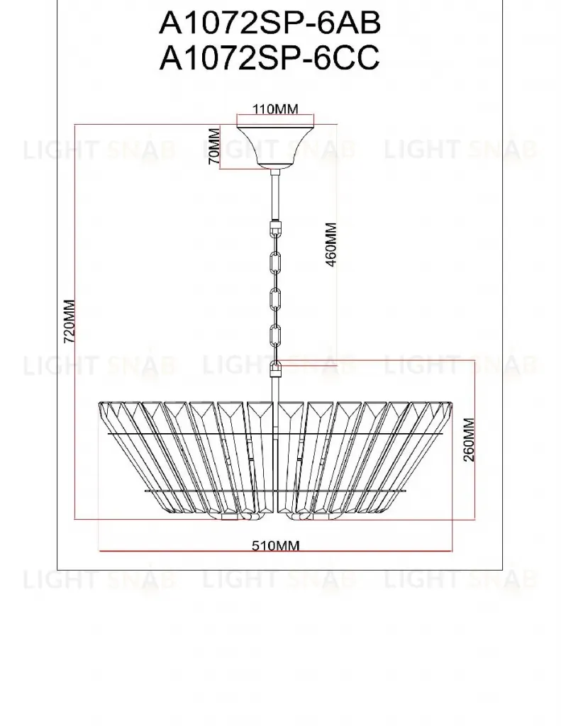 Подвесная люстра Arte Lamp Florizel A1072SP-6AB A1072SP-6AB