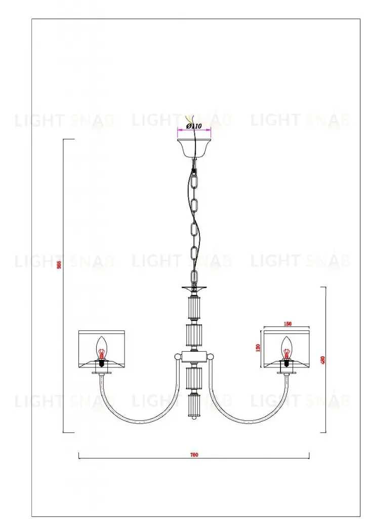 Подвесная люстра Arte Lamp Attore A4092LM-5CC A4092LM-5CC