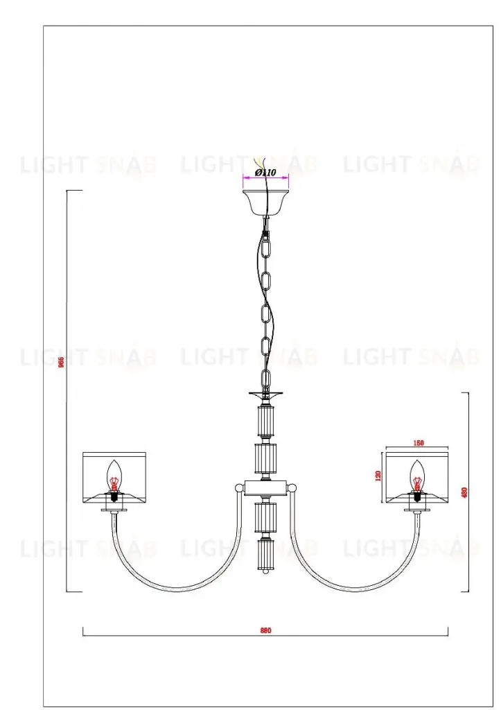 Подвесная люстра Arte Lamp Attore A4092LM-8CC A4092LM-8CC