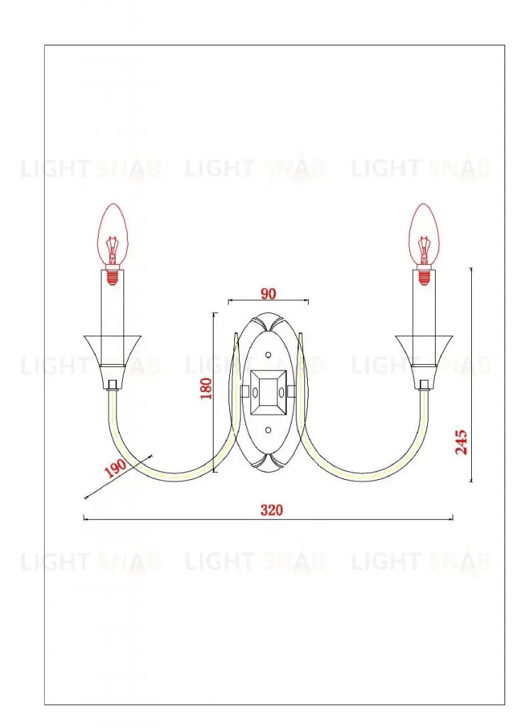 Бра Arte Lamp Collinetta A4094AP-2PB A4094AP-2PB