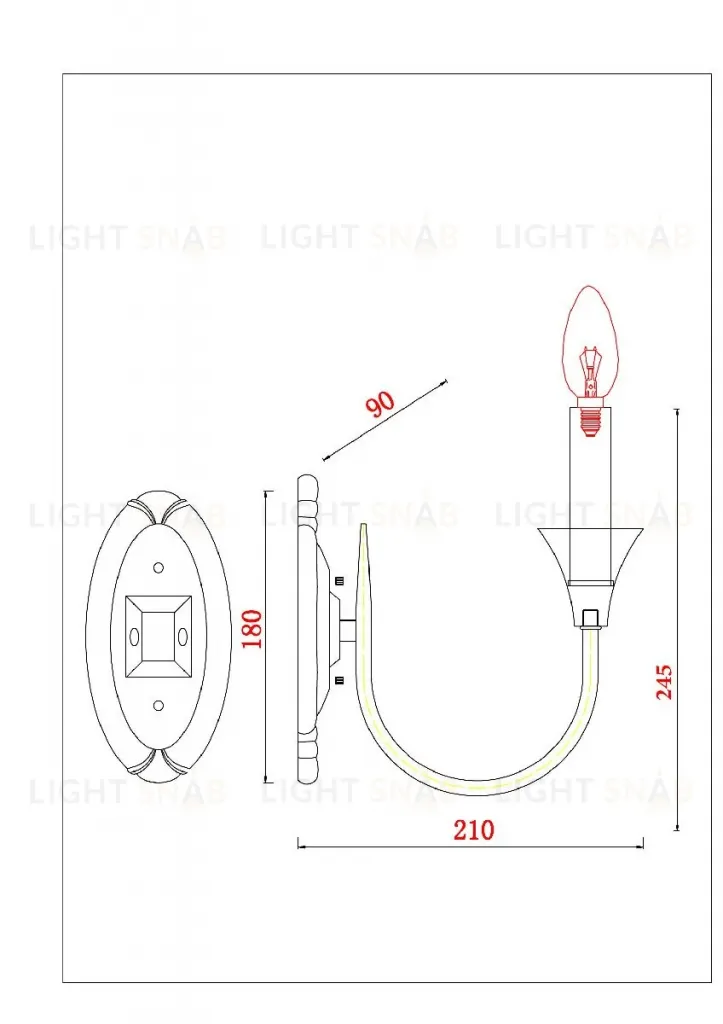 Бра Arte Lamp Collinetta A4094AP-1PB A4094AP-1PB